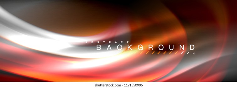 Fondo de la línea de onda de color fluido. Plantilla de diseño abstracto a la moda para presentación de negocios o tecnología, portada de póster de internet o de folletos web, fondo de pantalla. Ilustración del vector