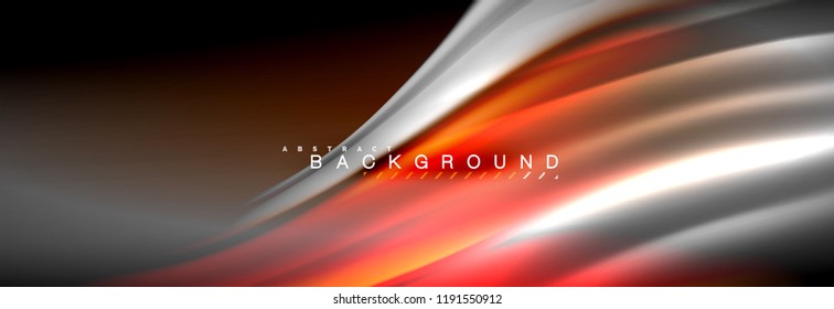 Flüssige Farbwellenlinie, Hintergrund. Trendy abstrakte Layout-Vorlage für Geschäfts- oder Technologiepräsentationen, Internet-Poster oder Web-Broschüren-Cover, Bildschirmhintergrund. Vektorgrafik