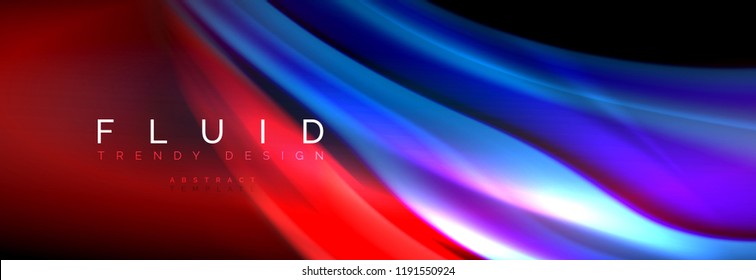 Fluid color wave line background. Trendy abstract layout template for business or technology presentation, internet poster or web brochure cover, wallpaper. Vector illustration