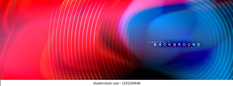 Fondo de la línea de onda de color fluido. Plantilla de diseño abstracto a la moda para presentación de negocios o tecnología, portada de póster de internet o de folletos web, fondo de pantalla. Ilustración del vector