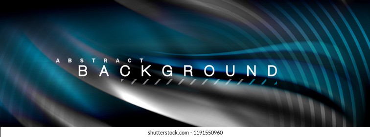 Fondo de la línea de onda de color fluido. Plantilla de diseño abstracto a la moda para presentación de negocios o tecnología, portada de póster de internet o de folletos web, fondo de pantalla. Ilustración del vector