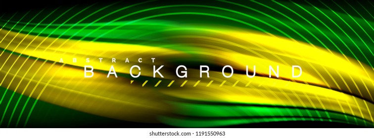 Fondo de la línea de onda de color fluido. Plantilla de diseño abstracto a la moda para presentación de negocios o tecnología, portada de póster de internet o de folletos web, fondo de pantalla. Ilustración del vector