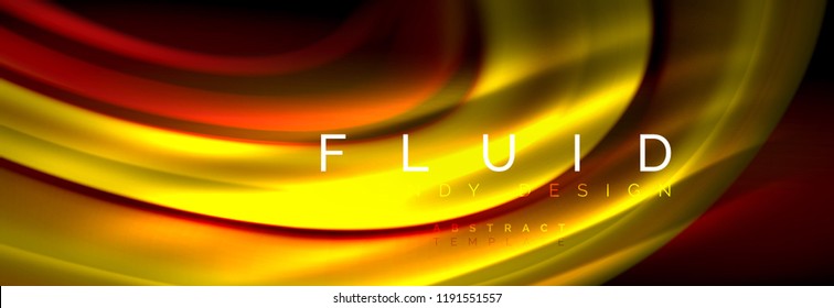 Fluid color wave line background. Trendy abstract layout template for business or technology presentation, internet poster or web brochure cover, wallpaper. Vector illustration