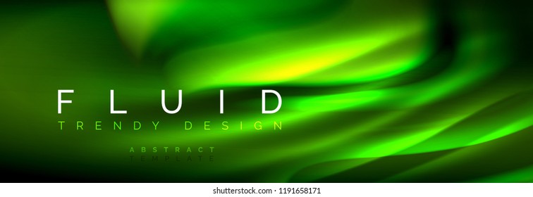 Fondo de la línea de onda de color fluido. Plantilla de diseño abstracto a la moda para presentación de negocios o tecnología, portada de póster de internet o de folletos web, fondo de pantalla. Ilustración del vector