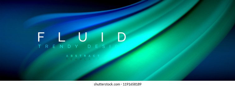 Fluid color wave line background. Trendy abstract layout template for business or technology presentation, internet poster or web brochure cover, wallpaper. Vector illustration