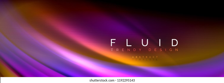 Fluid color wave line background. Trendy abstract layout template for business or technology presentation, internet poster or web brochure cover, wallpaper. Vector illustration