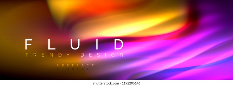 Fluid color wave line background. Trendy abstract layout template for business or technology presentation, internet poster or web brochure cover, wallpaper. Vector illustration