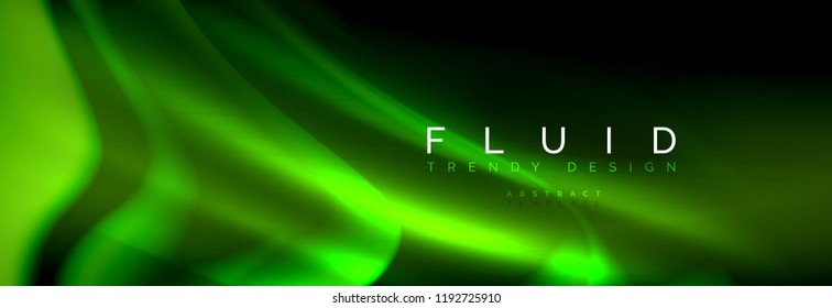 Fondo de la línea de onda de color fluido. Plantilla de diseño abstracto a la moda para presentación de negocios o tecnología, portada de póster de internet o de folletos web, fondo de pantalla. Ilustración del vector