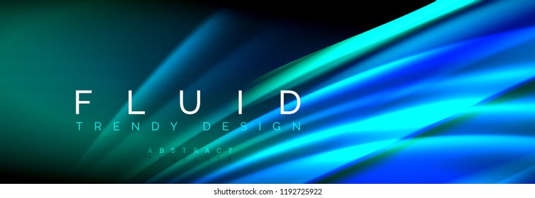 Fluid color wave line background. Trendy abstract layout template for business or technology presentation, internet poster or web brochure cover, wallpaper. Vector illustration