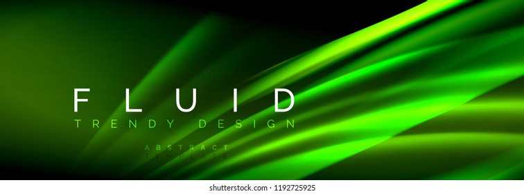 Plano de fundo da linha de onda da cor do fluido. Modelo de layout abstrato moderno para apresentação de negócios ou tecnologia, cartaz de internet ou capa de brochura da web, papel de parede. Ilustração vetorial