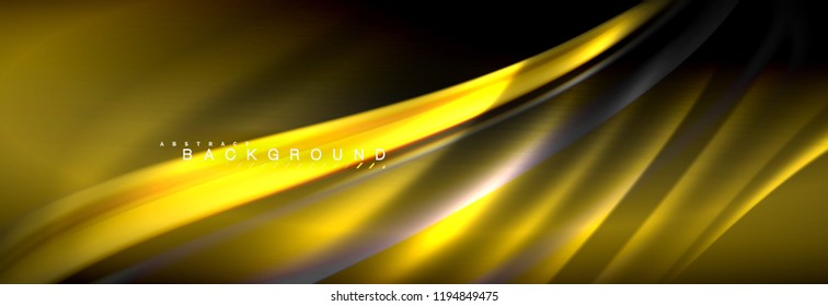 Fluid color wave line background. Trendy abstract layout template for business or technology presentation, internet poster or web brochure cover, wallpaper. Vector illustration