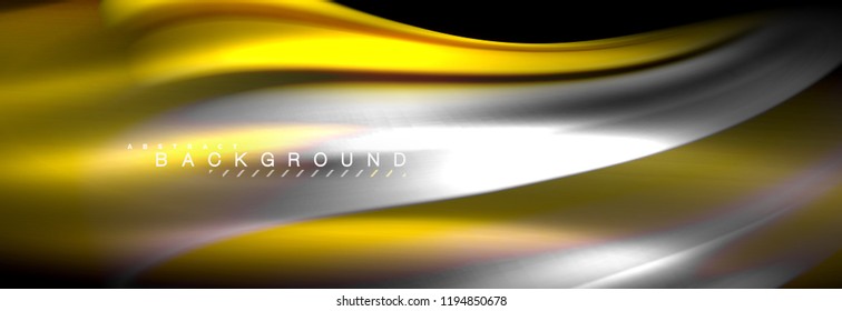 Fondo de la línea de onda de color fluido. Plantilla de diseño abstracto a la moda para presentación de negocios o tecnología, portada de póster de internet o de folletos web, fondo de pantalla. Ilustración del vector