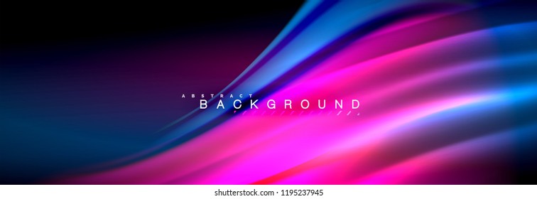 Fluid color wave line background. Trendy abstract layout template for business or technology presentation, internet poster or web brochure cover, wallpaper. Vector illustration