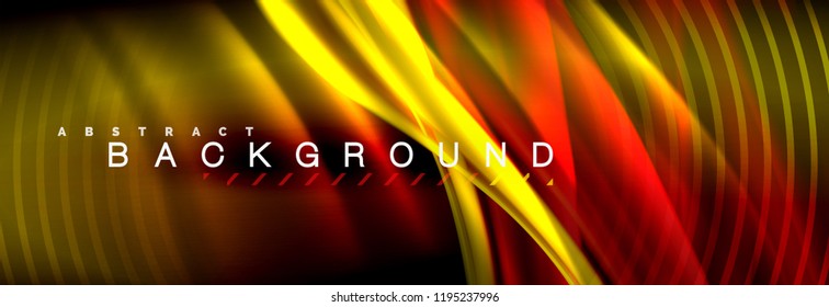 Fondo de la línea de onda de color fluido. Plantilla de diseño abstracto a la moda para presentación de negocios o tecnología, portada de póster de internet o de folletos web, fondo de pantalla. Ilustración del vector