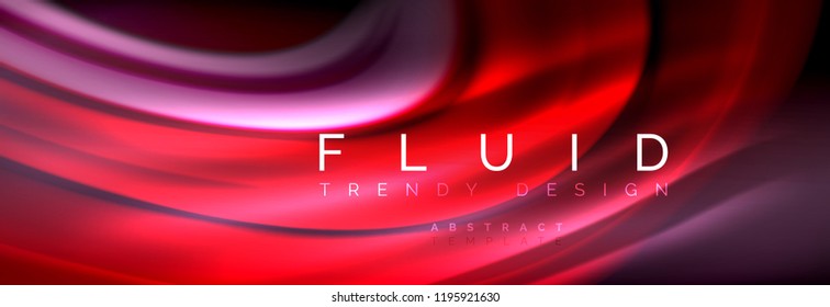 Fluid color wave line background. Trendy abstract layout template for business or technology presentation, internet poster or web brochure cover, wallpaper. Vector illustration