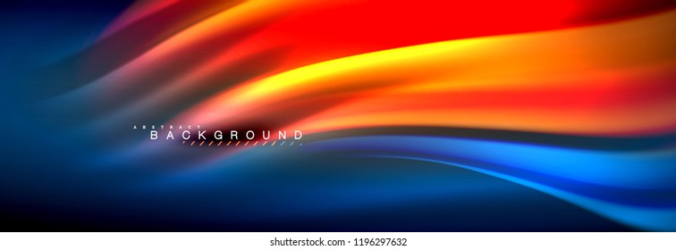 Fluid color wave line background. Trendy abstract layout template for business or technology presentation, internet poster or web brochure cover, wallpaper. Vector illustration