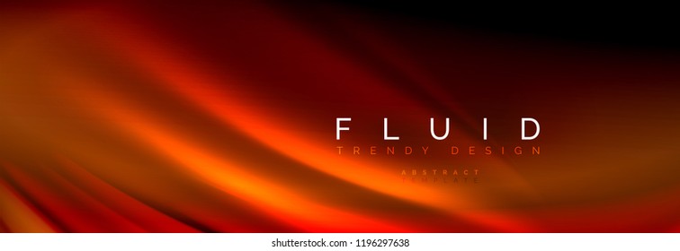 Fondo de la línea de onda de color fluido. Plantilla de diseño abstracto a la moda para presentación de negocios o tecnología, portada de póster de internet o de folletos web, fondo de pantalla. Ilustración del vector