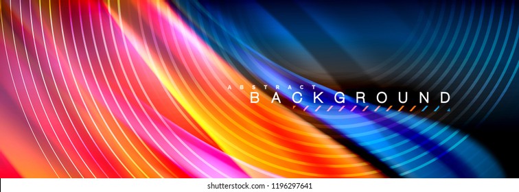 Fluid color wave line background. Trendy abstract layout template for business or technology presentation, internet poster or web brochure cover, wallpaper. Vector illustration