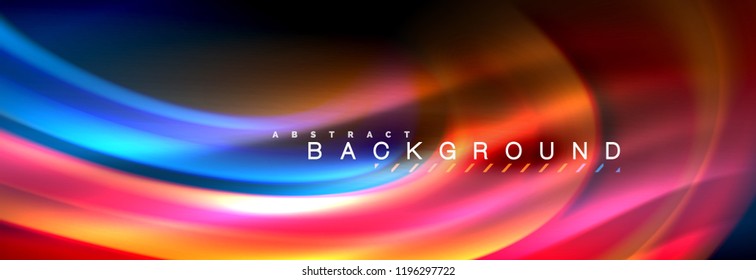 Plano de fundo da linha de onda da cor do fluido. Modelo de layout abstrato moderno para apresentação de negócios ou tecnologia, cartaz de internet ou capa de brochura da web, papel de parede. Ilustração vetorial