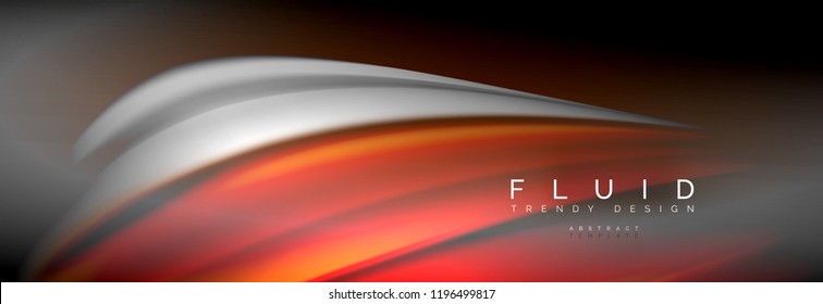 Fluid color wave line background. Trendy abstract layout template for business or technology presentation, internet poster or web brochure cover, wallpaper. Vector illustration