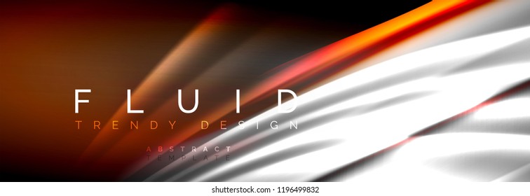 Fluid color wave line background. Trendy abstract layout template for business or technology presentation, internet poster or web brochure cover, wallpaper. Vector illustration