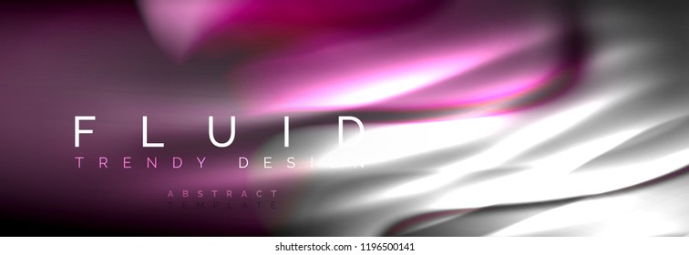 Fluid color wave line background. Trendy abstract layout template for business or technology presentation, internet poster or web brochure cover, wallpaper. Vector illustration