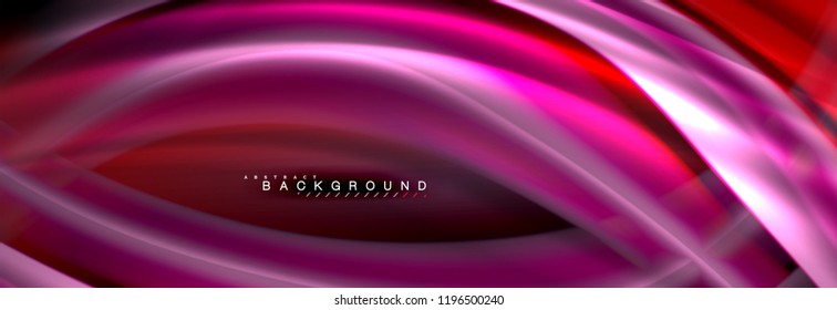 Fluid color wave line background. Trendy abstract layout template for business or technology presentation, internet poster or web brochure cover, wallpaper. Vector illustration