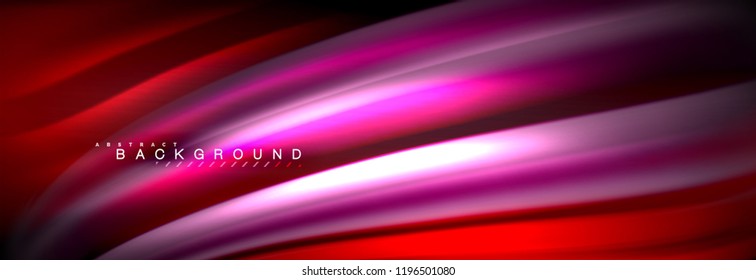 Fondo de la línea de onda de color fluido. Plantilla de diseño abstracto a la moda para presentación de negocios o tecnología, portada de póster de internet o de folletos web, fondo de pantalla. Ilustración del vector