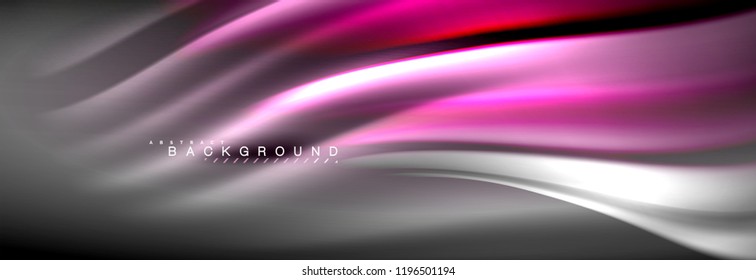 Fluid color wave line background. Trendy abstract layout template for business or technology presentation, internet poster or web brochure cover, wallpaper. Vector illustration