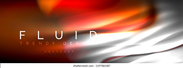 Fluid color wave line background. Trendy abstract layout template for business or technology presentation, internet poster or web brochure cover, wallpaper. Vector illustration