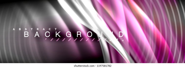 Fondo de la línea de onda de color fluido. Plantilla de diseño abstracto a la moda para presentación de negocios o tecnología, portada de póster de internet o de folletos web, fondo de pantalla. Ilustración del vector
