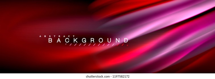 Fondo de la línea de onda de color fluido. Plantilla de diseño abstracto a la moda para presentación de negocios o tecnología, portada de póster de internet o de folletos web, fondo de pantalla. Ilustración del vector