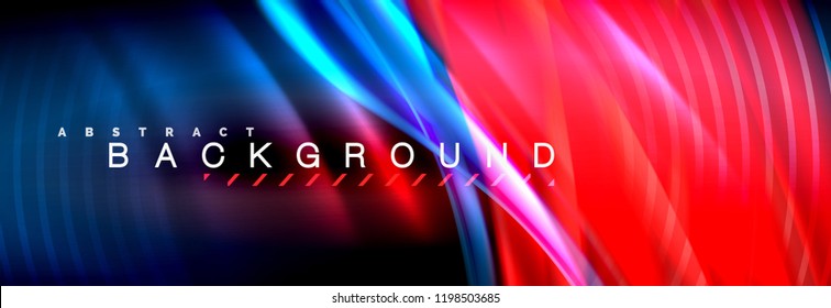 Fluid color wave line background. Trendy abstract layout template for business or technology presentation, internet poster or web brochure cover, wallpaper. Vector illustration