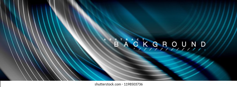 Fluid color wave line background. Trendy abstract layout template for business or technology presentation, internet poster or web brochure cover, wallpaper. Vector illustration