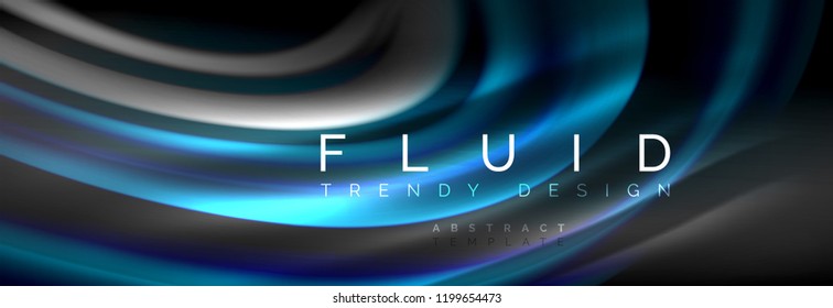 Fluid color wave line background. Trendy abstract layout template for business or technology presentation, internet poster or web brochure cover, wallpaper. Vector illustration