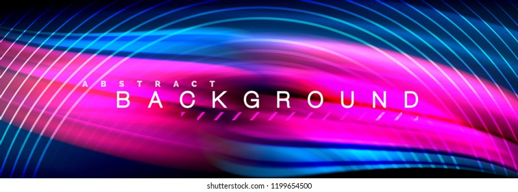 Fondo de la línea de onda de color fluido. Plantilla de diseño abstracto a la moda para presentación de negocios o tecnología, portada de póster de internet o de folletos web, fondo de pantalla. Ilustración del vector