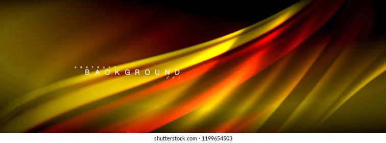 Fondo de la línea de onda de color fluido. Plantilla de diseño abstracto a la moda para presentación de negocios o tecnología, portada de póster de internet o de folletos web, fondo de pantalla. Ilustración del vector
