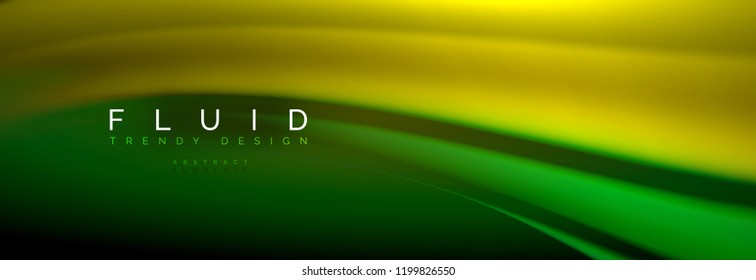 Fondo de la línea de onda de color fluido. Plantilla de diseño abstracto a la moda para presentación de negocios o tecnología, portada de póster de internet o de folletos web, fondo de pantalla. Ilustración del vector