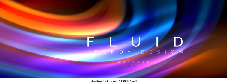 Fluid color wave line background. Trendy abstract layout template for business or technology presentation, internet poster or web brochure cover, wallpaper. Vector illustration