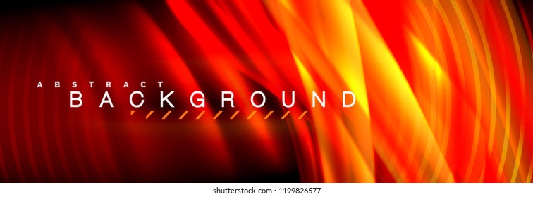 Fondo de la línea de onda de color fluido. Plantilla de diseño abstracto a la moda para presentación de negocios o tecnología, portada de póster de internet o de folletos web, fondo de pantalla. Ilustración del vector