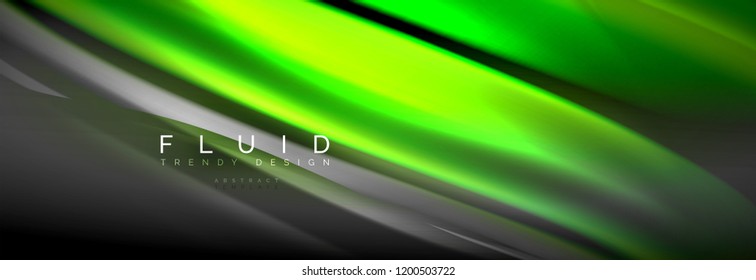 Fluid color wave line background. Trendy abstract layout template for business or technology presentation, internet poster or web brochure cover, wallpaper. Vector illustration