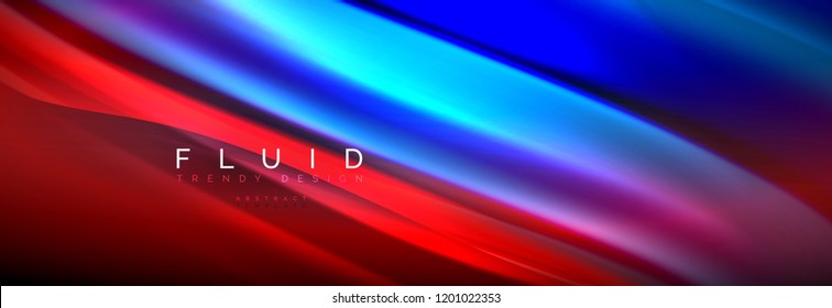 Fluid color wave line background. Trendy abstract layout template for business or technology presentation, internet poster or web brochure cover, wallpaper. Vector illustration