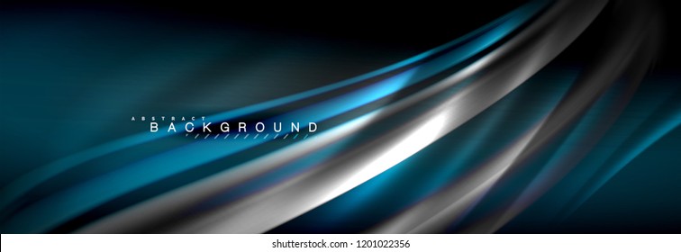 Fluid color wave line background. Trendy abstract layout template for business or technology presentation, internet poster or web brochure cover, wallpaper. Vector illustration