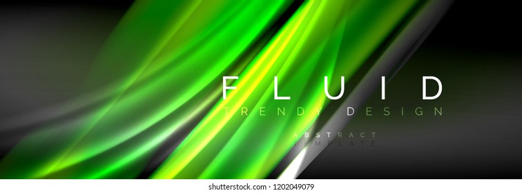 Fluid color wave line background. Trendy abstract layout template for business or technology presentation, internet poster or web brochure cover, wallpaper. Vector illustration