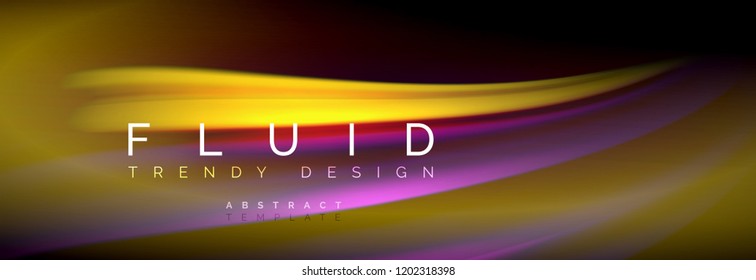 Fluid color wave line background. Trendy abstract layout template for business or technology presentation, internet poster or web brochure cover, wallpaper. Vector illustration