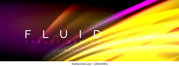 Fluid color wave line background. Trendy abstract layout template for business or technology presentation, internet poster or web brochure cover, wallpaper. Vector illustration