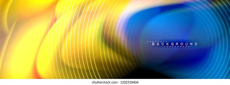 Fluid color wave line background. Trendy abstract layout template for business or technology presentation, internet poster or web brochure cover, wallpaper. Vector illustration