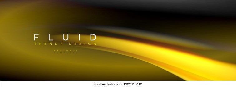 Fluid color wave line background. Trendy abstract layout template for business or technology presentation, internet poster or web brochure cover, wallpaper. Vector illustration