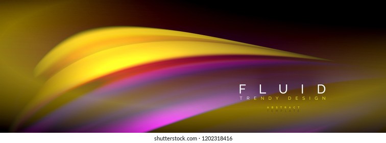 Fluid color wave line background. Trendy abstract layout template for business or technology presentation, internet poster or web brochure cover, wallpaper. Vector illustration