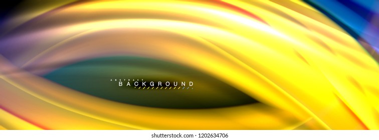 Fluid color wave line background. Trendy abstract layout template for business or technology presentation, internet poster or web brochure cover, wallpaper. Vector illustration